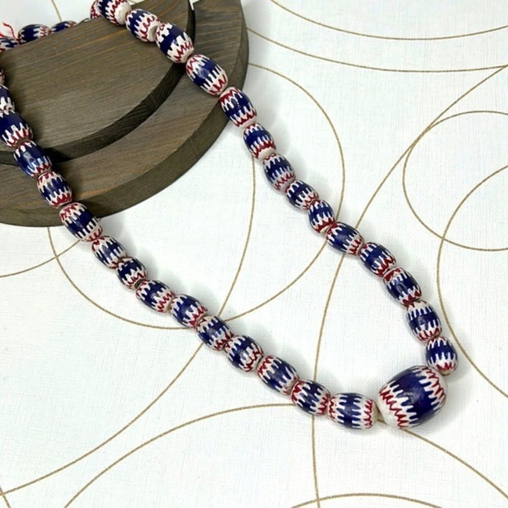 Tribal wooden beaded necklace
